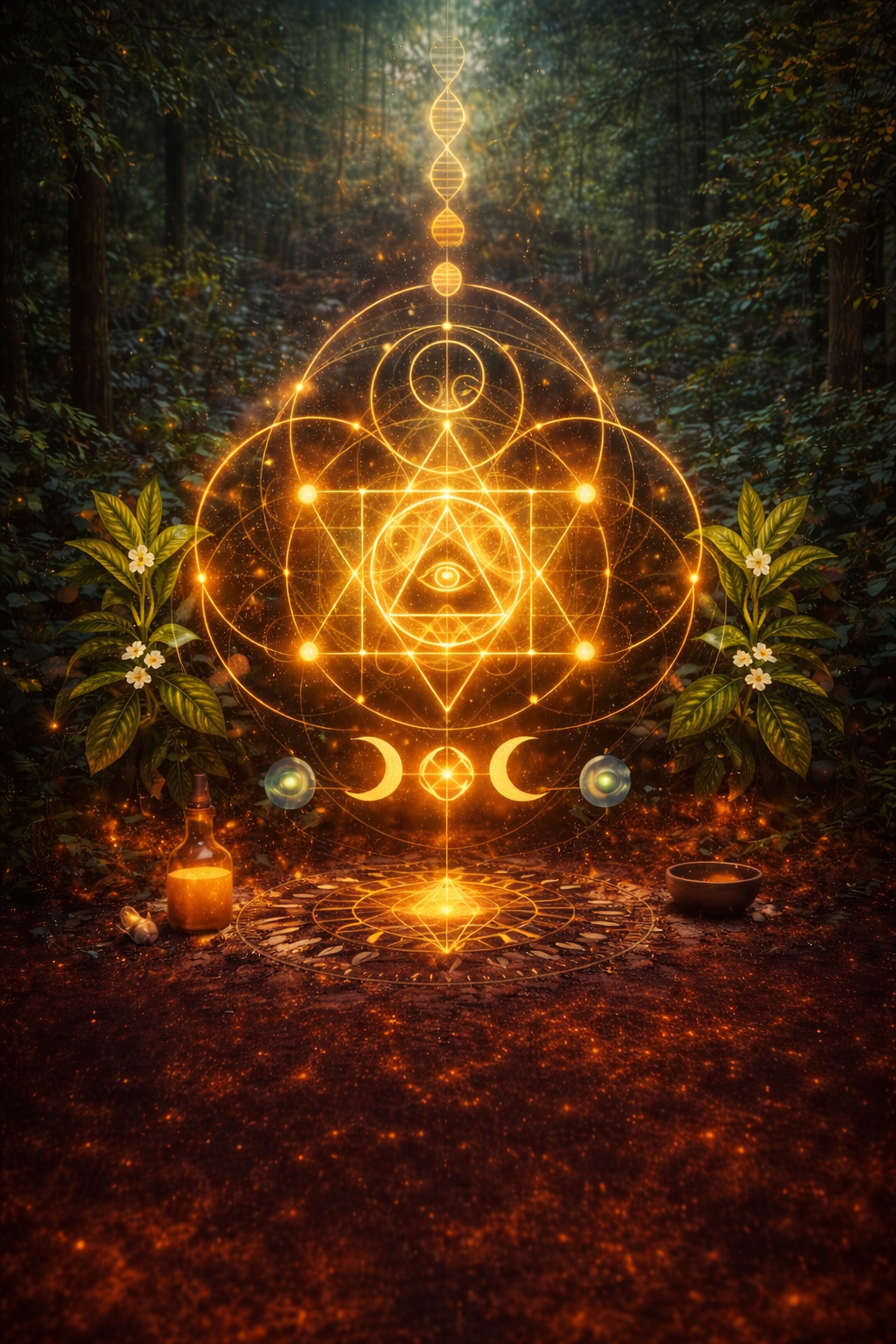 1-on-1 guided entheogenic plant medicine journey with family constellation therapy session